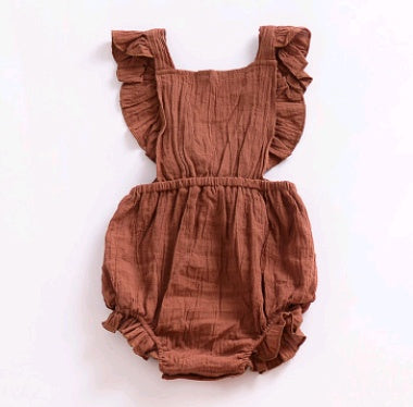 Dress Your Little One in Style with Our Baby Cotton Ruffled Romper!